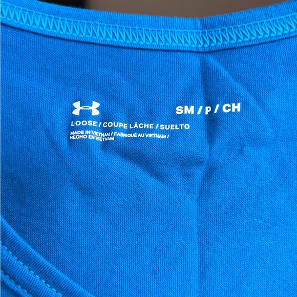 NWT Under Armour blue logo muscle tank mens size small - Picture 2 of 3